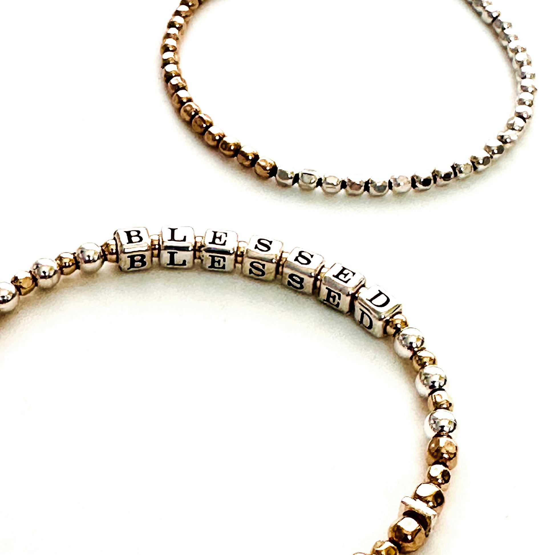 Have a Blessed Day Gratitude and Appreciation Gift Bracelets in sterling silver and gold
