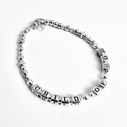 Child of God Psalm 82:6 Sterling Silver Christian Gift Bracelet
